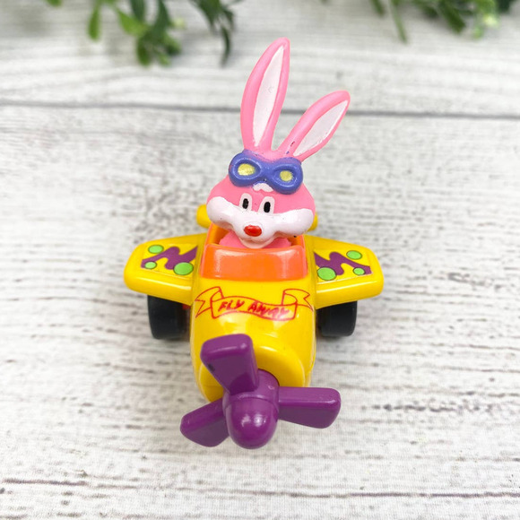 Vintage 90's TINY TOON Adventure Kids Meal Pull and Wind Toy Set - Picture 2 of 9